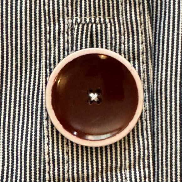 Ruff Hewn pinstripe belted utility lightweight jacket size small S
 b31 - Picture 4 of 6